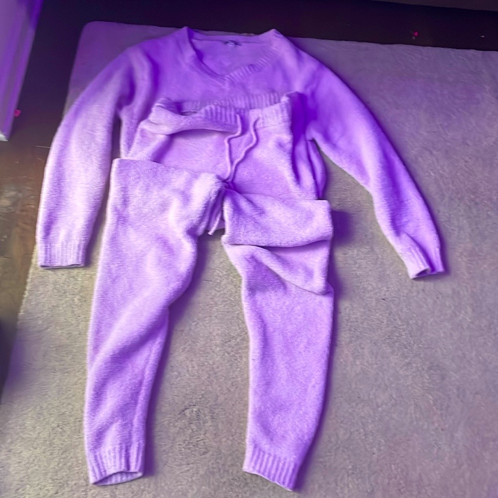 Fashion Nova 1XL two-piece outfit (light purple)